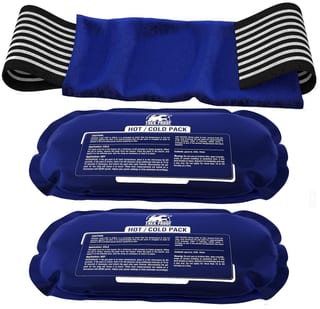 Hot & Cold Packs Reusable Set with Lumbar Strap
