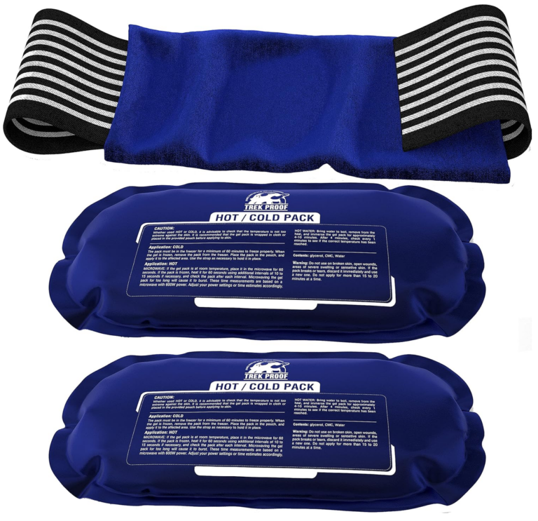 Hot &amp; Cold Packs Reusable Set with Lumbar Strap